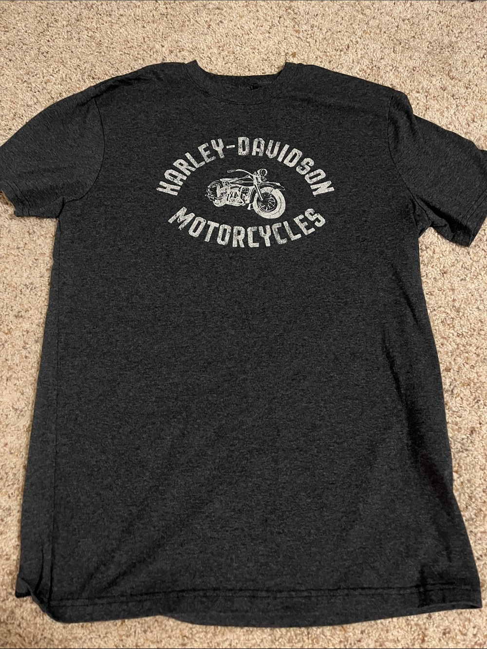 Harley-Davidson Charcoal Gray Motorcycle Graphic Tee